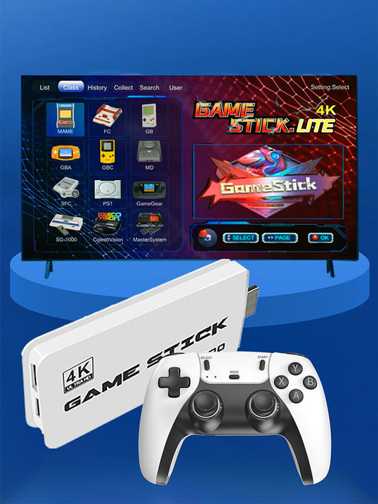 Consola GameStick White 4K PRO (+20 000 juegos) + 2 Controles®